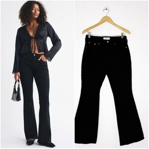 Abercrombie & Fitch Curve Love High Rise Bootcut Jeans 27 Short Black